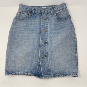 Levi Straus & Co. Women's Mom Skirt Button Front Denim Skirt Size 26